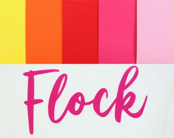 Premium Flockfolie Textil  20 x 30cm A4 Plotten Plotterfolie Textilfolie zum aufbügeln Bügelfolie Flock verschieden Farben