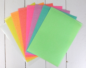 Glitter Nachtleuchtend Textilfolie 20 x 30 Glow in the Dark Plotterfolie Plotten