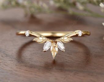 Vintage Leaf Wedding Band One of A Kind Customer Fit Ring Matching