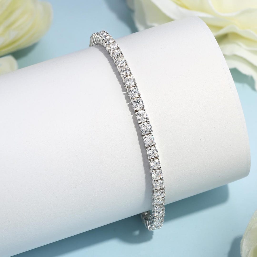 Classic Tennis Bracelet 3mm Glam Moissanite Chain Bracelets 2025