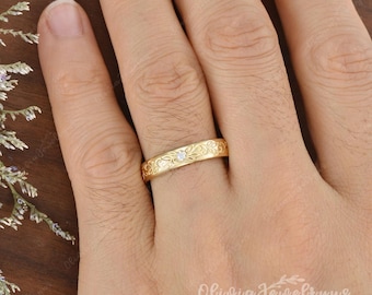 Unique Solitaire Mens Wedding Band Artcarved Oak Leaf Unisex