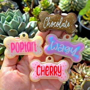 Sweet Tart Pet Tag,Resin Pet Tag,Dog Tag,Personalized