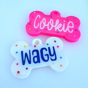 Cookie Pet Tag,Resin Pet Tag,DogTag,Personalized