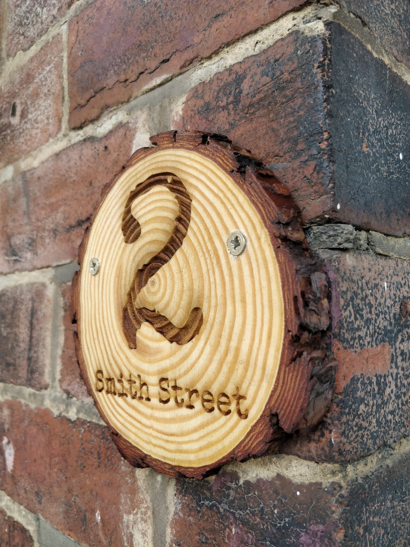 Rustic Timber Personalised Front Door Sign Any Custom Text Etsy