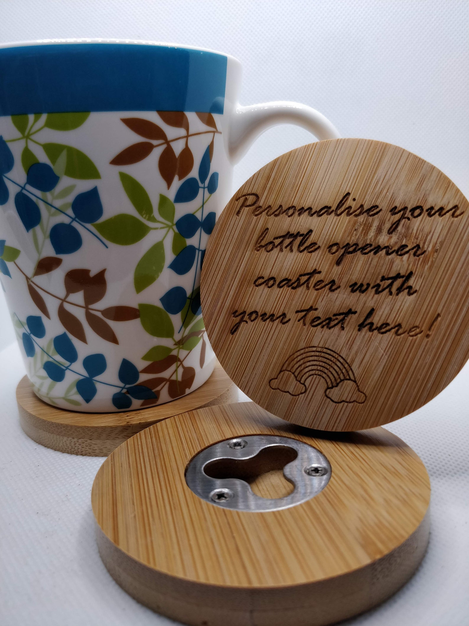 Personalised Custom Bottle Opener Coaster Etsy