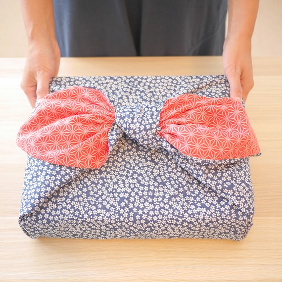 Furoshiki Wrapping Cloth | Reversible Large 105×105cm | Japanese Gift Wrap & Bag