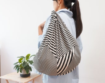 Large Furoshiki, Furoshiki Bag, Stripe, Unique Gifts, 97 x 97 cm