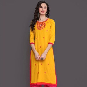 Long Straight Kurtis Etsy Ireland