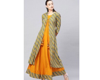 Kurti With Jacket Etsy