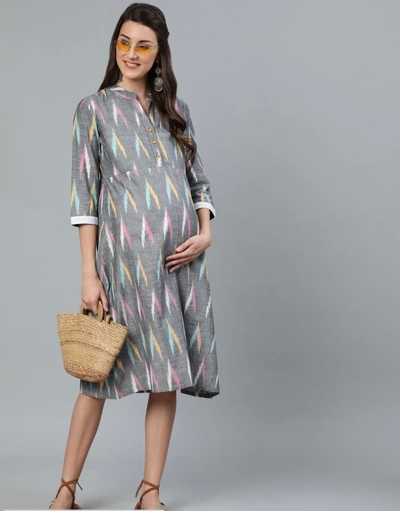 Kimono-style Maternity & Breastfeeding Dress | Modern Luxury for Motherhood
