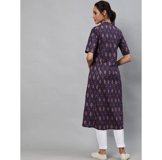 Wine Rayon Patola Print Straight Kurta with Tassels at Soch