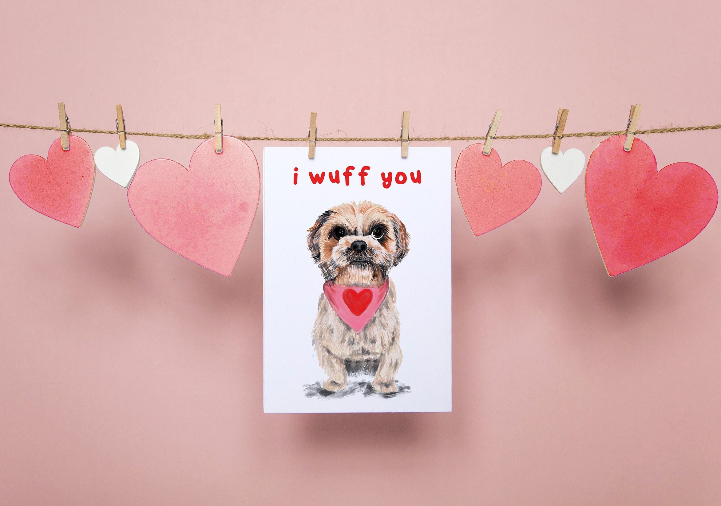 Dog Card for Valentines Day// Card From the Dog, Dog Anniversary Card ...