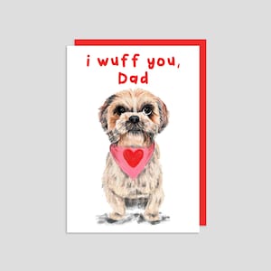 Hunde-Papa-Karte vom Hund, Haustier-Papa-Geburtstagskarte, Papa-Geburtstagskarte vom Hund, Geschenk für Papa für alle Gelegenheiten, Süße Hunde-Papa-Karte