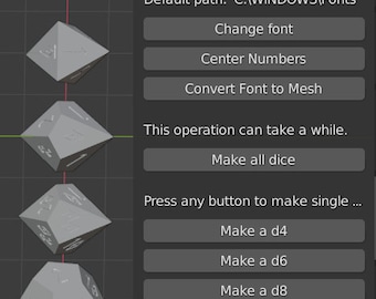 Blender Addon: Maak DND Dobbelstenen