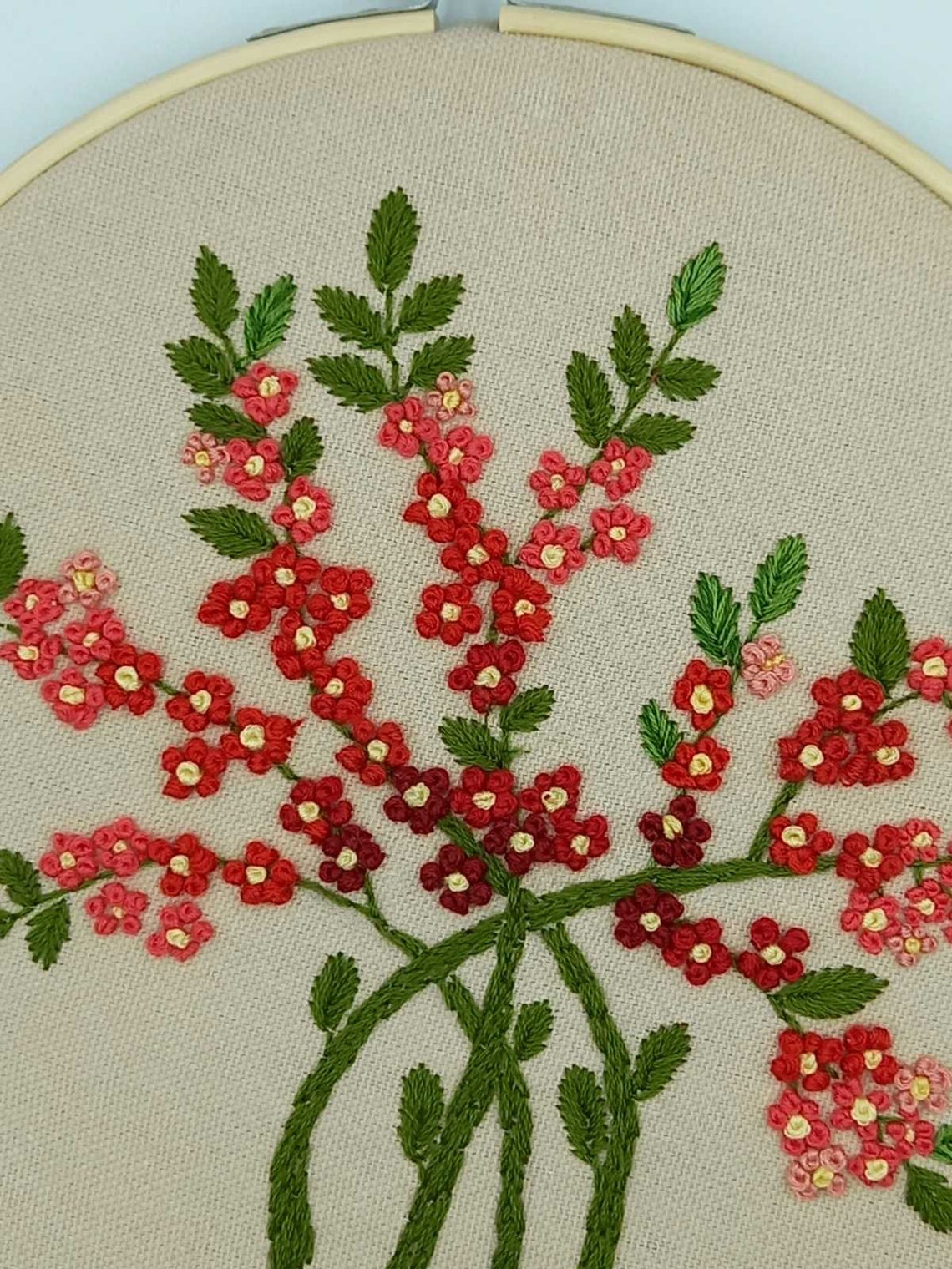 Elegant Hand Embroidery Pattern PDF, Red Bouquet Pattern Download, Pink