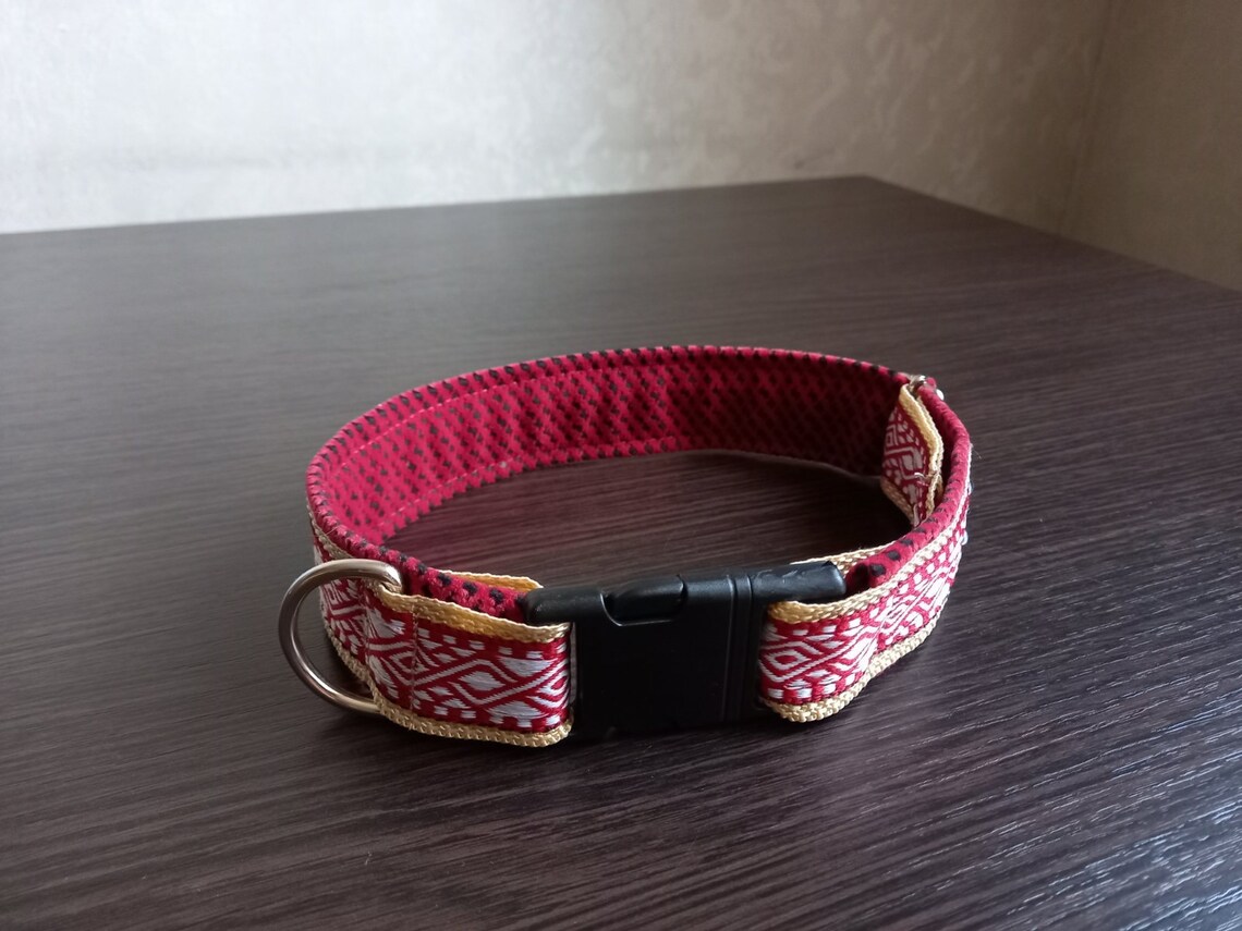 Verstellbare Halsband Hund rot Hundehalsband gepolstert helle Etsy