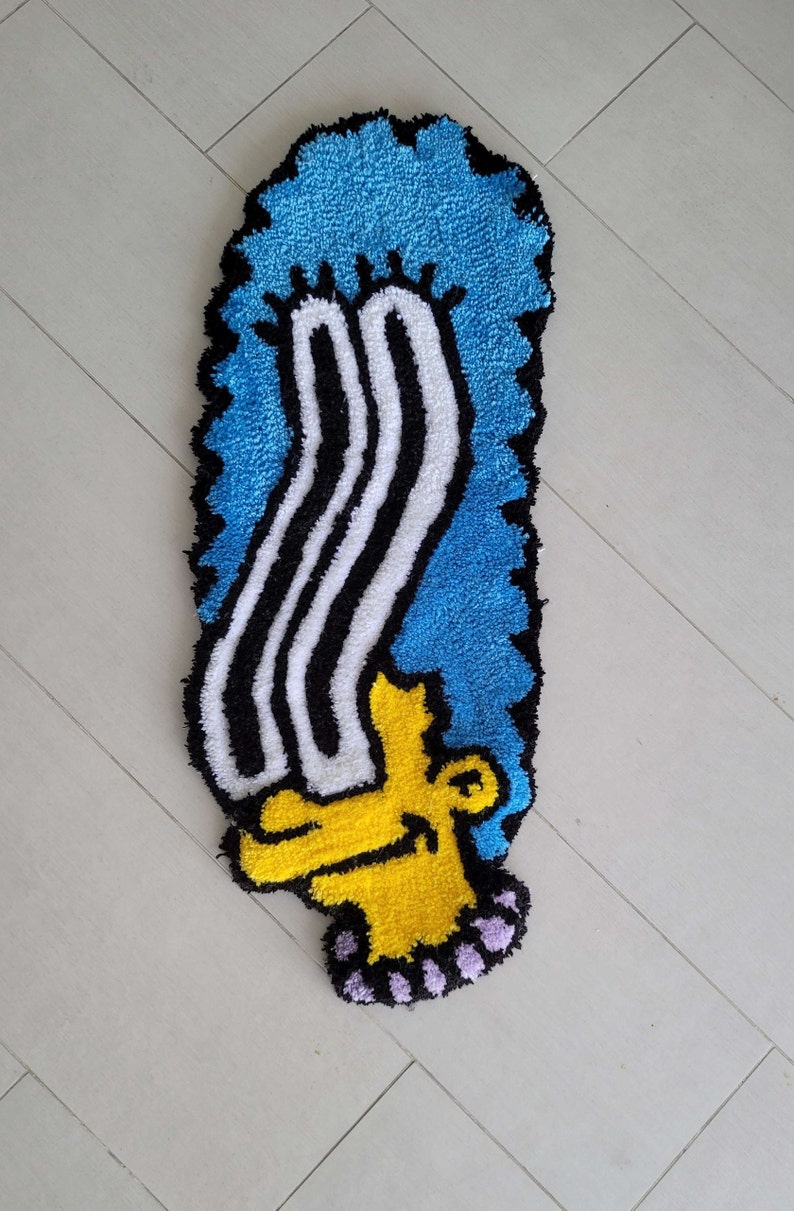 Marge Simpson Wavy Rug HANDMADE CUSTOM FLUFFY Etsy