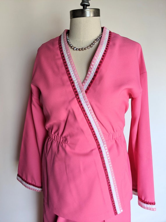 Vintage, Handmade, Hot Pink Leisure Suit