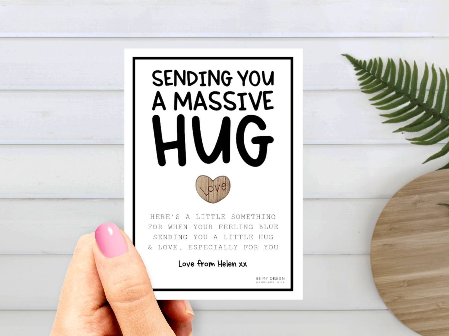 Pocket hug Pocket hug Poem Personalised card Poem card Etsy