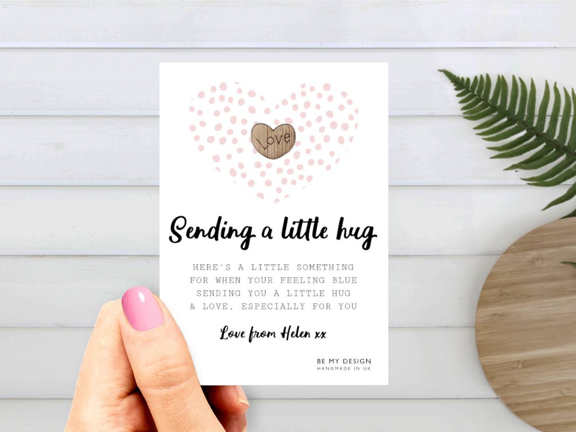 Pocket hug Little pocket hug Poem Personalised card Poem Etsy
