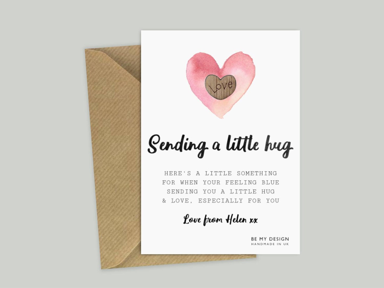 Pocket hug A little pocket hug Poem Personalised card Etsy