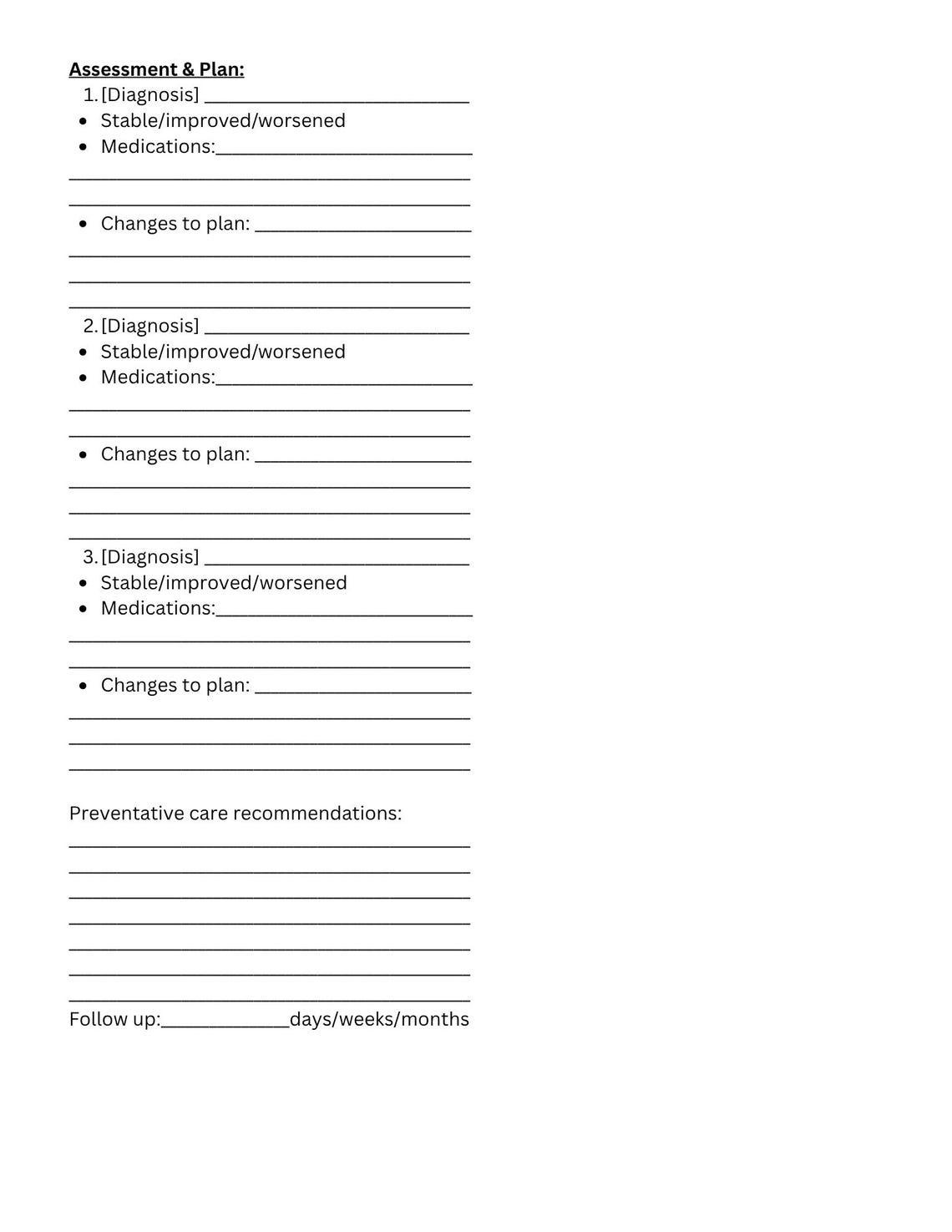 Office Visit Note Example Annual Visit Note Template for Nurse Practitioners | SOAP Note | NP ...