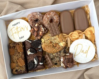 Ultimate Father's Day Treat Box / Dad /Daddy / Grandad / Stepdad - Brownie, Biscuit, Cookie, Cakesicle & Donut treat box -PRE ORDER