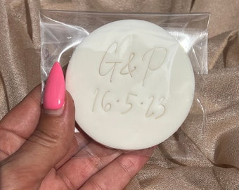 Personalised Wedding Individual Biscuits / Wedding Favours / Initials