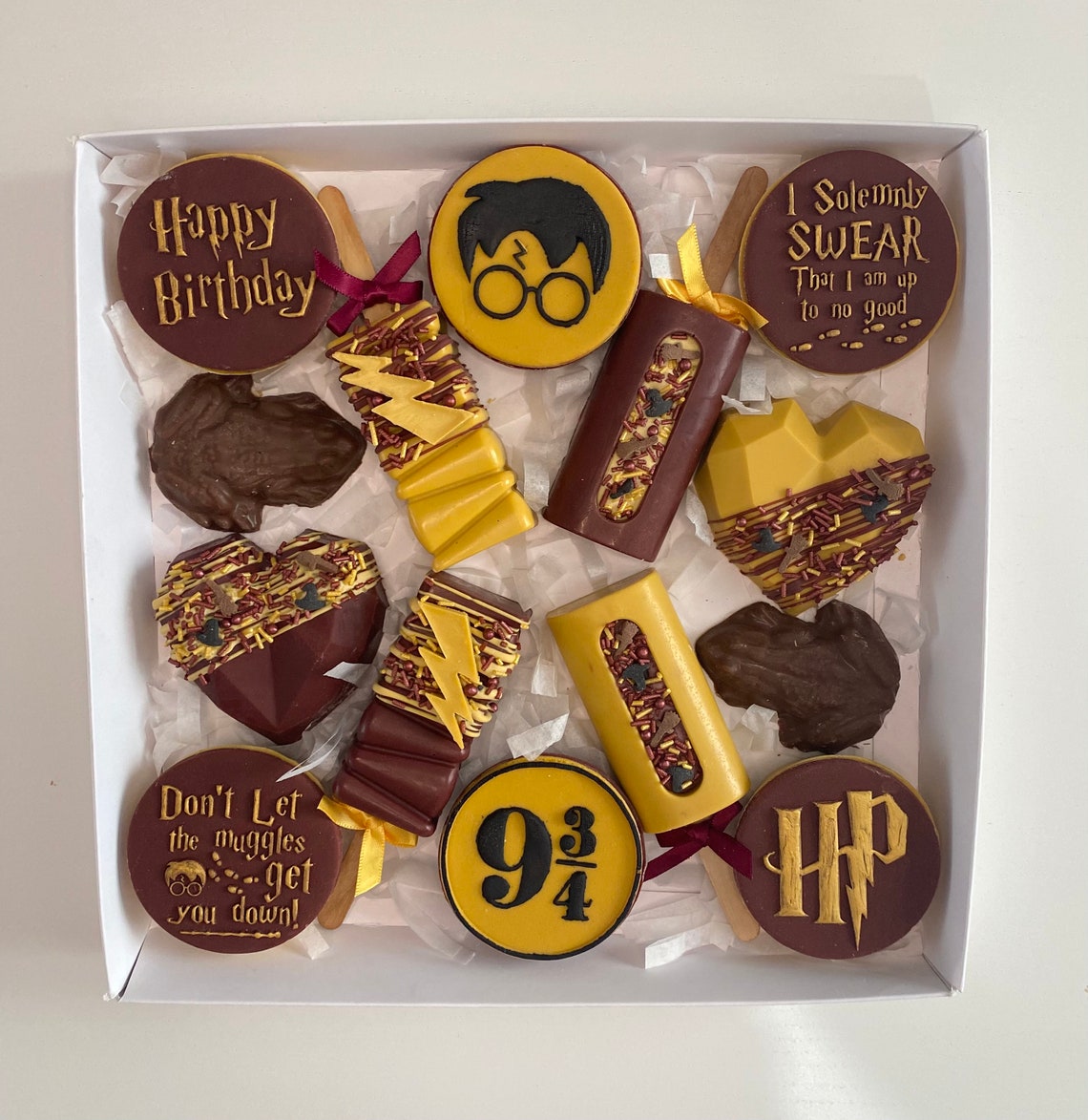 Harry Potter Cakesicle Birthday Treat Box Large Etsy