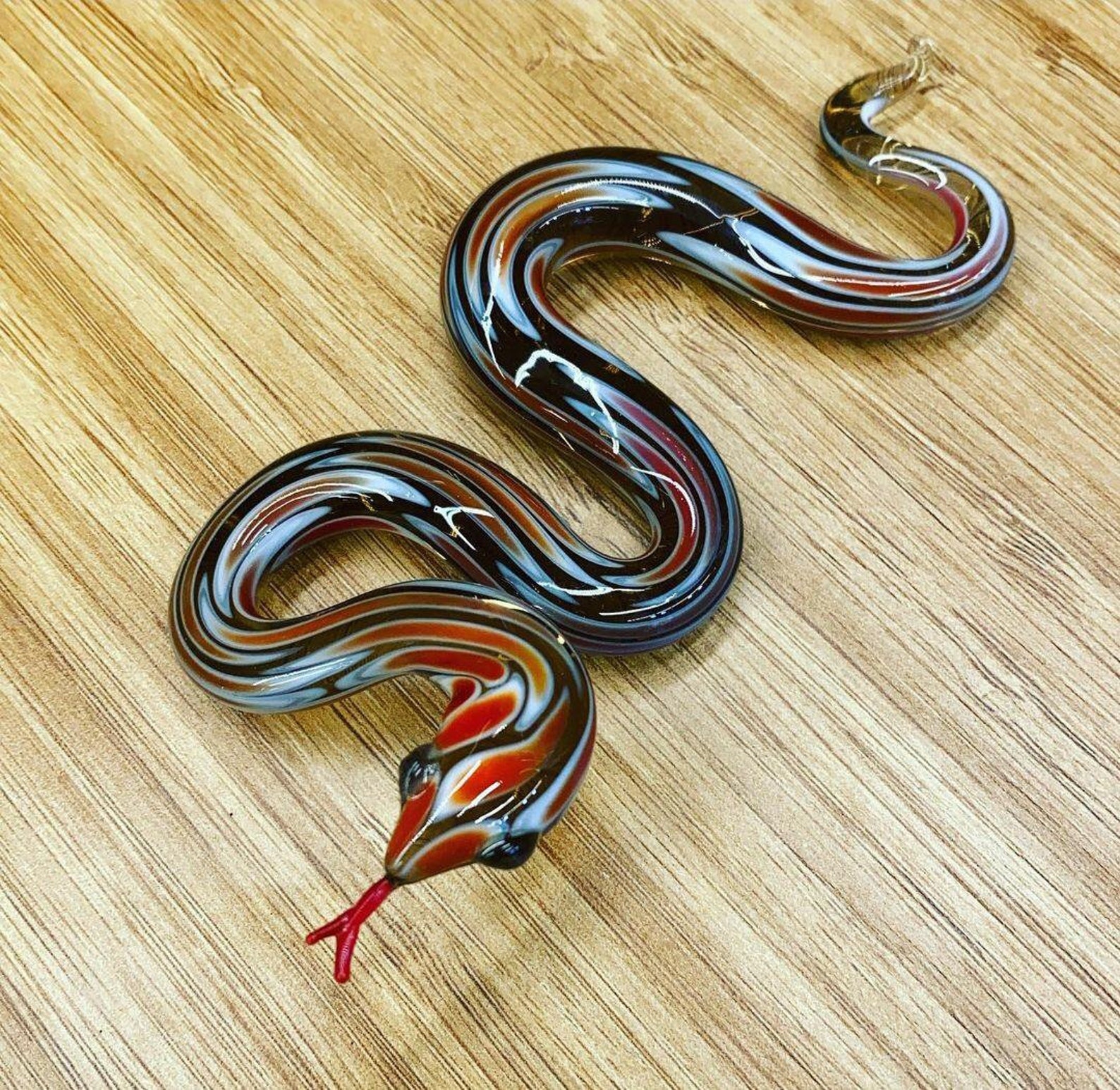 Glass Snake hand blown glass snake figurine glass snake Etsy