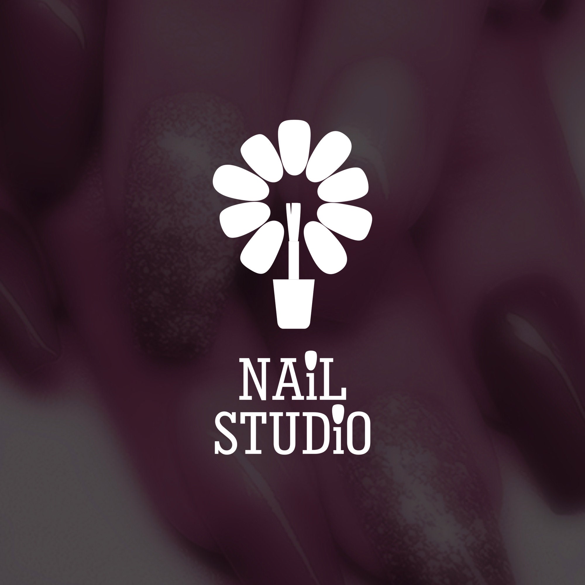 Nail studio logo. Full vector and editable logo. Etsy