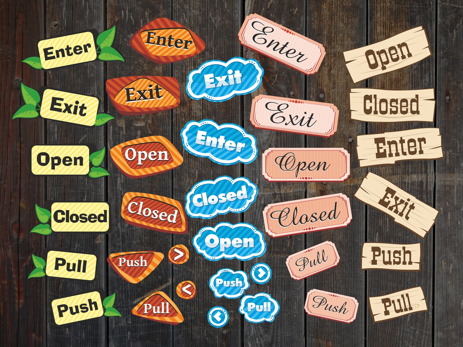 Door signs bundle. Front door signs svg pdf eps png Etsy