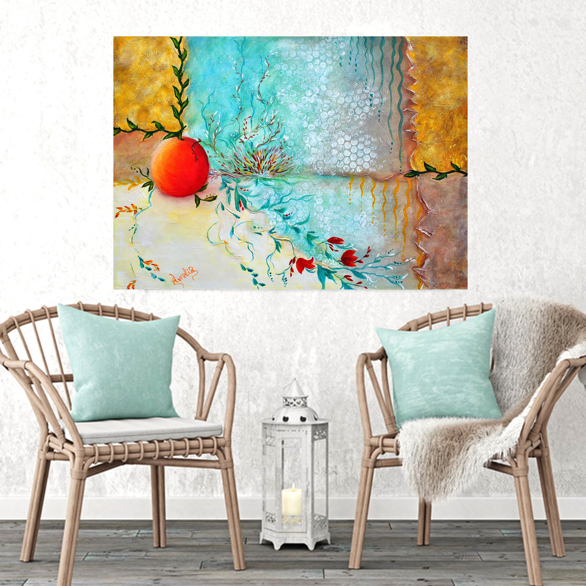 Abstract Floral Paintings / Original Painting / Wall Art / Etsy New