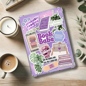 SMUT LOVER Kindle Insert for Clear Case - PRINTABLE - Paperwhite + Basic + Oasis: Purple Retro Y2K | Book Babe | Romance Reader | Bookish