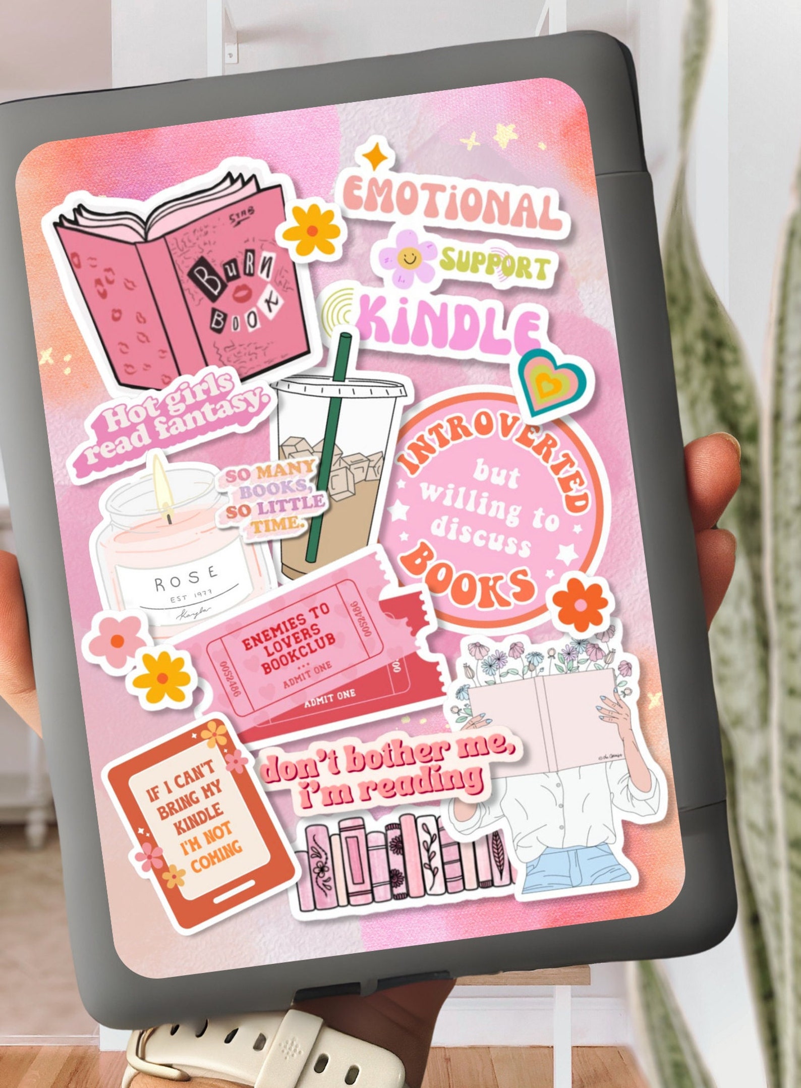 PINK Y2K Kindle Insert for Clear Case -PRINTABLE- Paperwhite, Basic ...