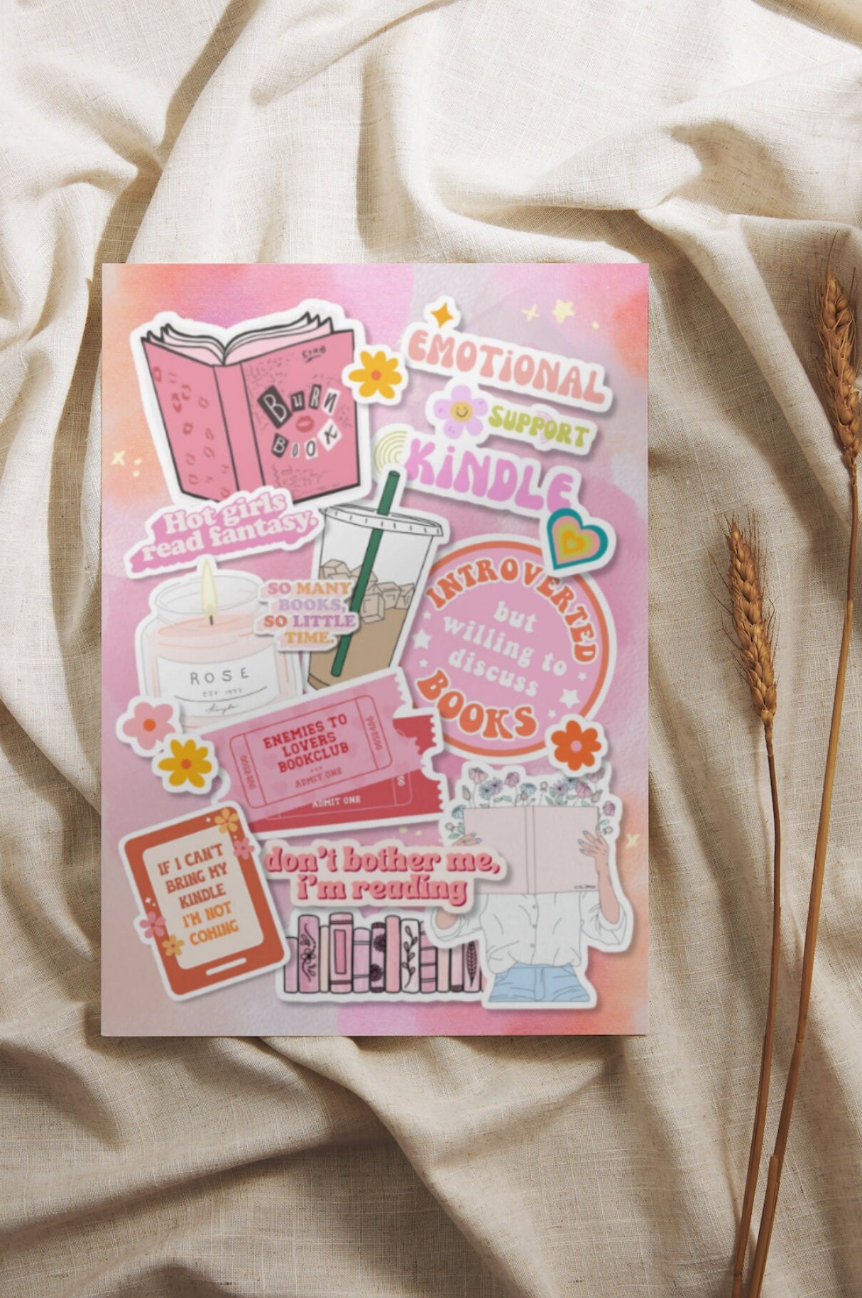 PINK Y2K Kindle Insert for Clear Case -PRINTABLE- Paperwhite, Basic ...