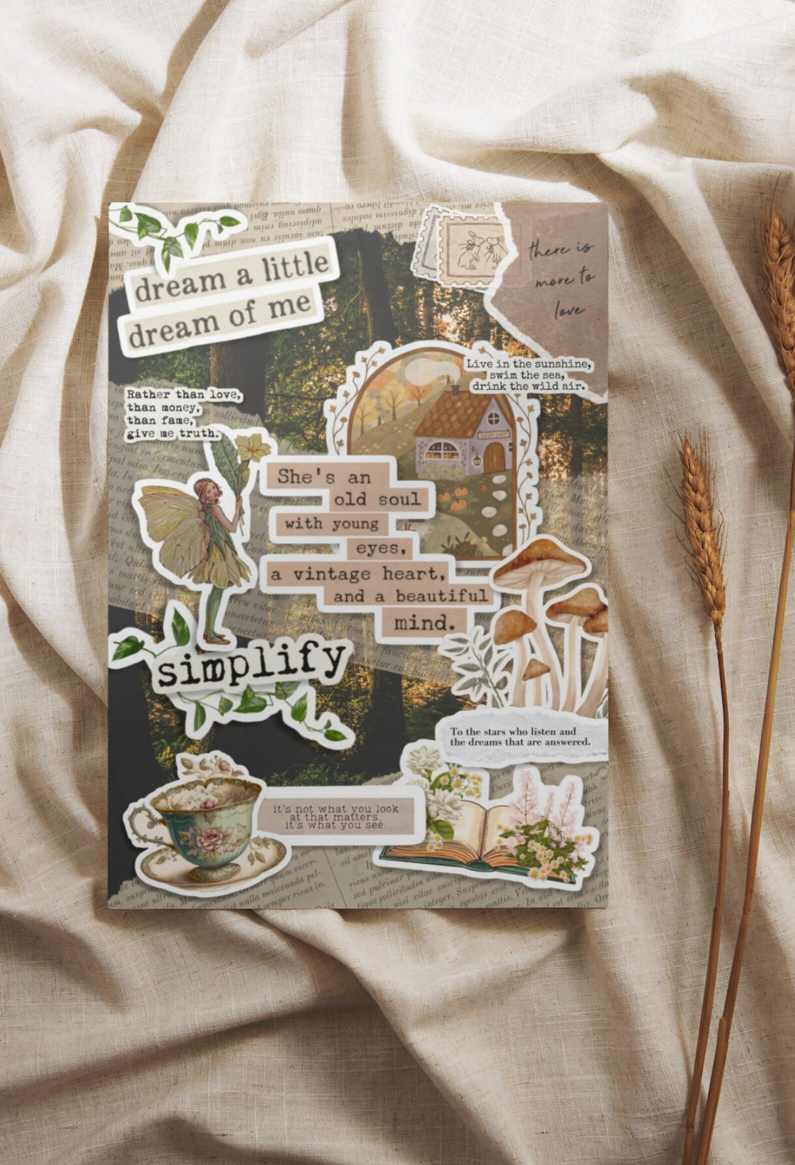 COTTAGECORE Kindle Insert for Clear Case - PRINTABLE- Paperwhite Basic ...