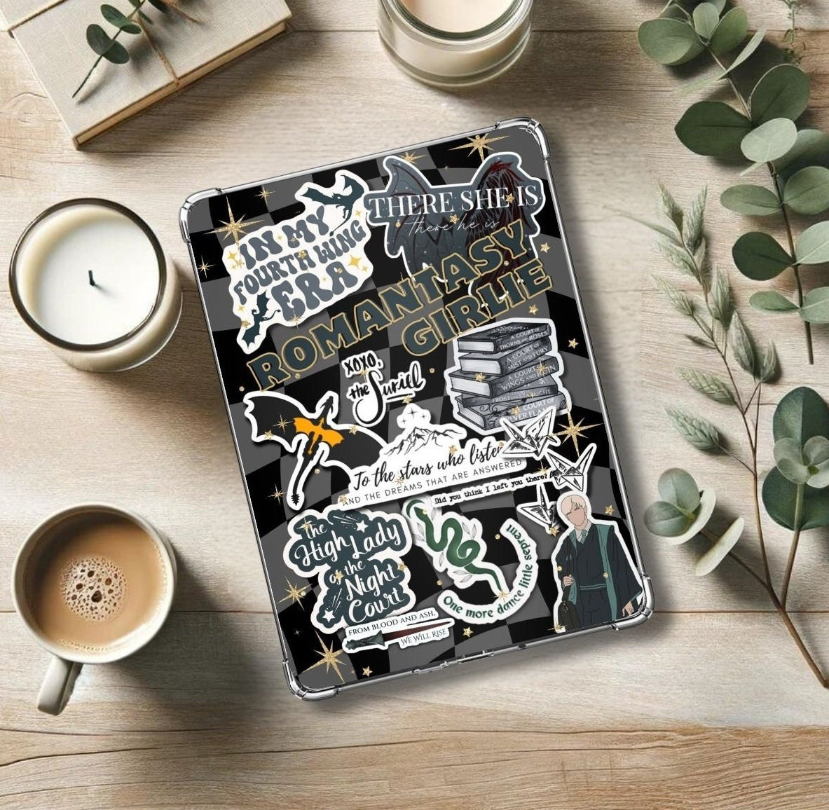 ROMANTASY Kindle Insert for Clear Case -PRINTABLE- Paperwhite Basic ...