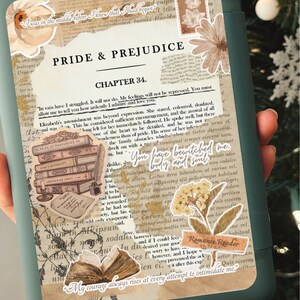 PRIDE and PREJUDICE Kindle Insert for Clear Case PRINTABLE Paperwhite ...