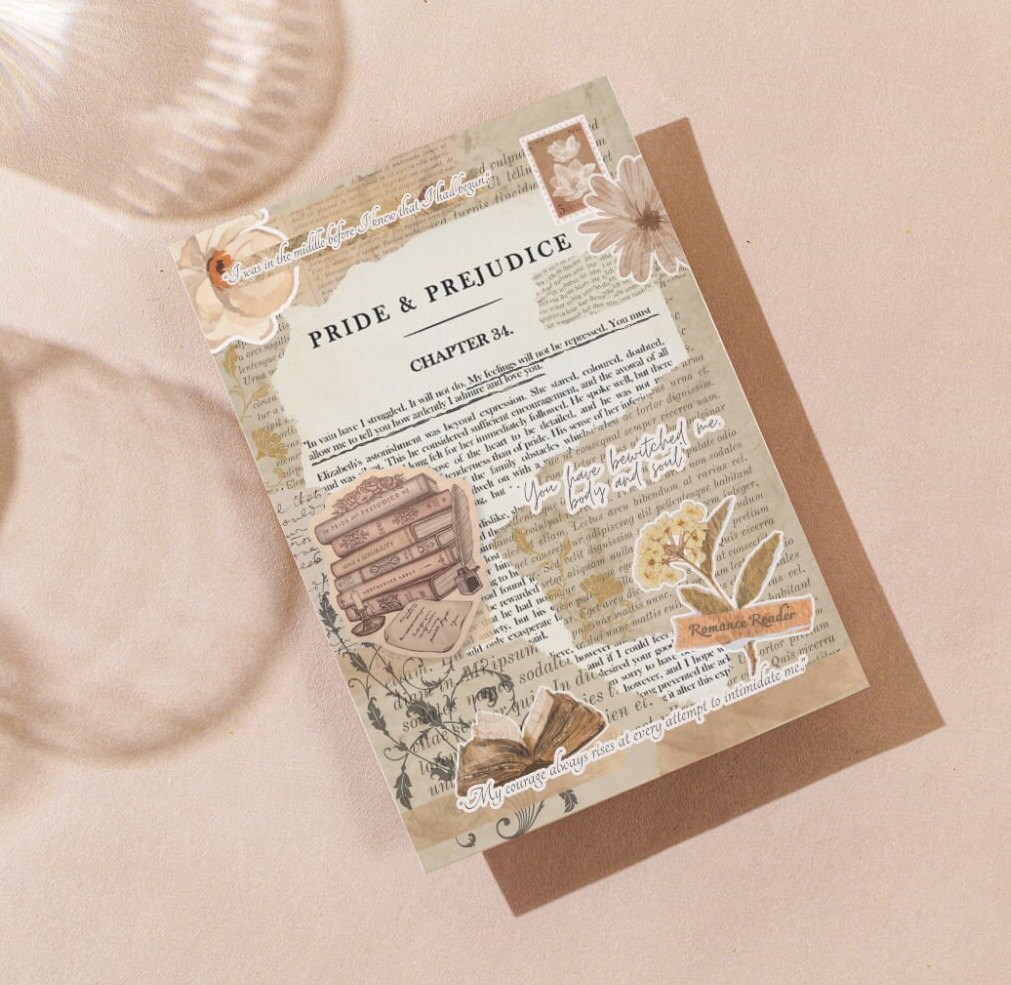 PRIDE and PREJUDICE Kindle Insert for Clear Case -PRINTABLE- Paperwhite ...