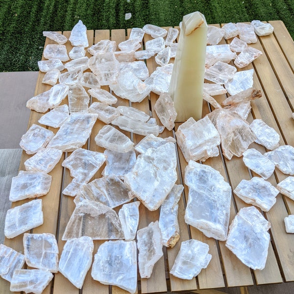 Raw Real Selenite not Satin Spar ( gypsum)