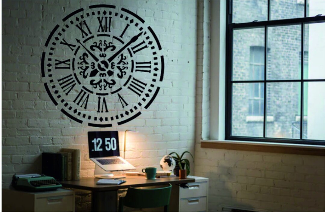 Painting Templates // Clock // Dimensions: 50, 70, 100, 140 or 200cm ...
