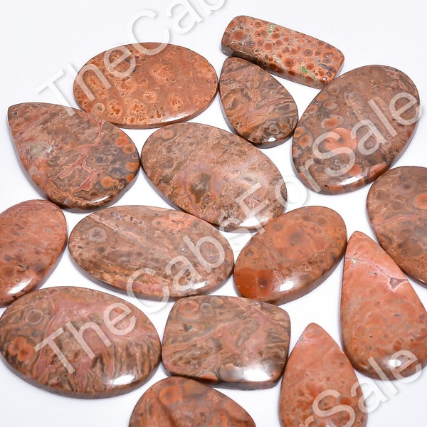 AAA+ Top Quality of Natural Asteroid Jasper Cabochon Loose Gemstone for Making Jewelry, 20 mm to 40 mm Size, Flatback, Handmade Gemstone Lot