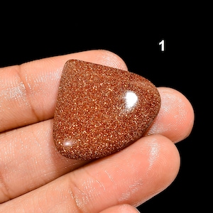 Cabochon en pierre d'or scintillant, lisse et poli à la main pour la fabrication de bijoux, travaux manuels, cabochon en pierre d'or