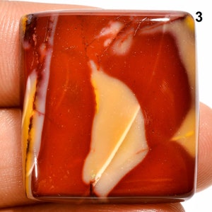 Cabujón de jaspe mookaite natural, jaspe amarillo, piedra preciosa con parte posterior plana, pulido a mano, jaspe mookaite amarillo rojo, cabujón