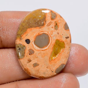 Natural Leopardite Jasper from Peru, Leopardite Smooth Cabochon, Jasper Loose Stone For Jewelry Making, Crafts