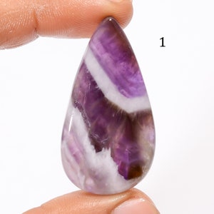 Cabujón suelto de piedra preciosa de amatista chevron natural para hacer joyas, manualidades, amatista chevron morada (piedra como en la imagen)