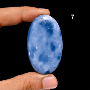 Piedra preciosa suelta de cabujón de ópalo azul Owyhee natural AAA, hermoso cristal de ópalo Owyhee liso con parte posterior plana, cabujón de ópalo azul Owyhee de tamaño mediano