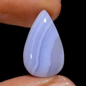 Natürliche Blaue Spitze Achat Edelstein Cabochon, Natürliche Blaue Spitze Achat Cabochon Für Schmuckherstellung DIY, Healing Crystal Jewelry