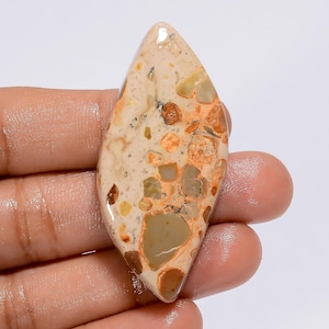 Natural Leopardite Jasper from Peru, Leopardite Smooth Cabochon, Jasper Loose Stone For Jewelry Making, Crafts